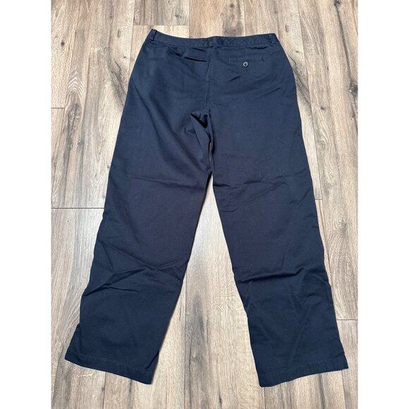 L.L. Bean Womens Favorite Fit Navy Blue Pants Size 12 Regular Chino Flat Front S - Picture 8 of 8